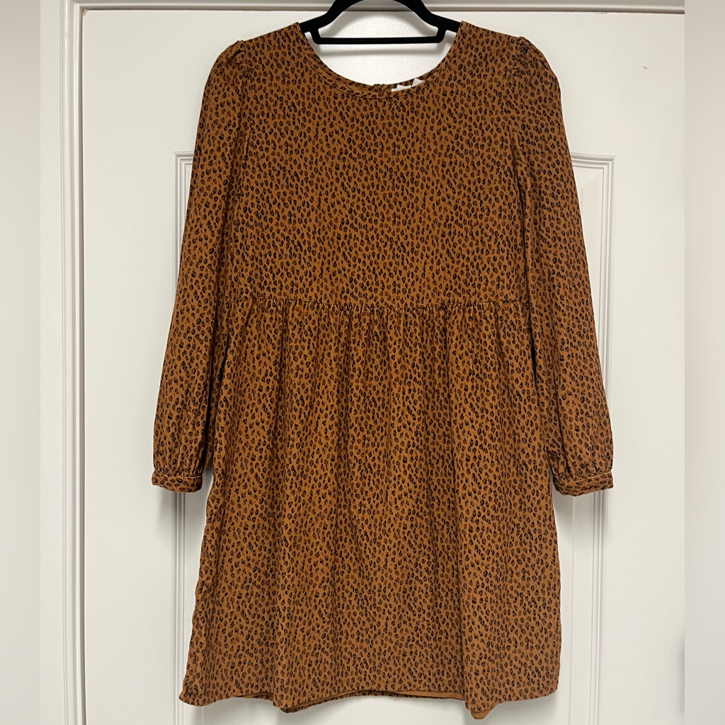 Gap Kids | Leopard Print Corduroy Babydoll Dress